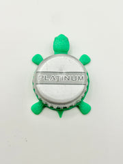 Bud Light Platinum - Bottle Cap Magnet Turtle Shell Shocked Art
