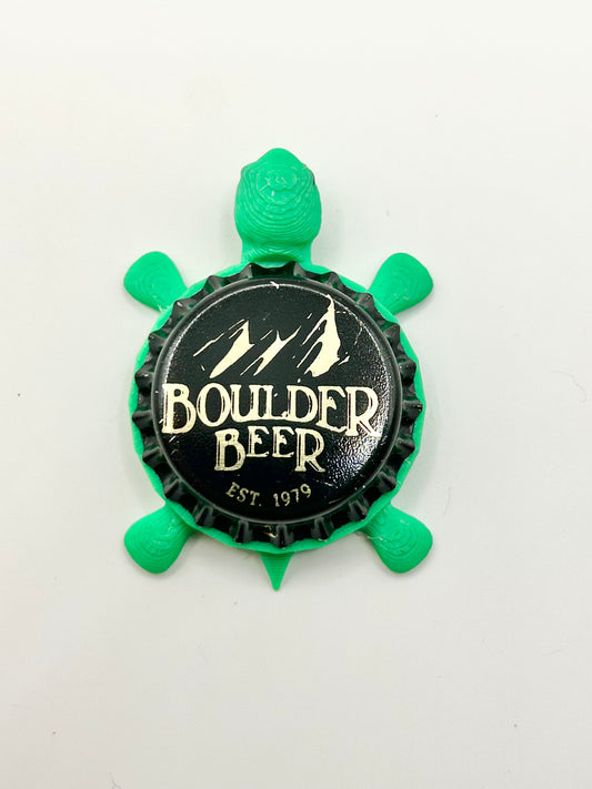 Boulder Beer (Vintage) - Bottle Cap Magnet Turtle