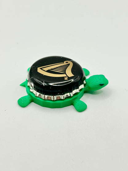 Guinness Harp (Black and Gold) - Bottle Cap Magnet Turtle Shell Shocked Art