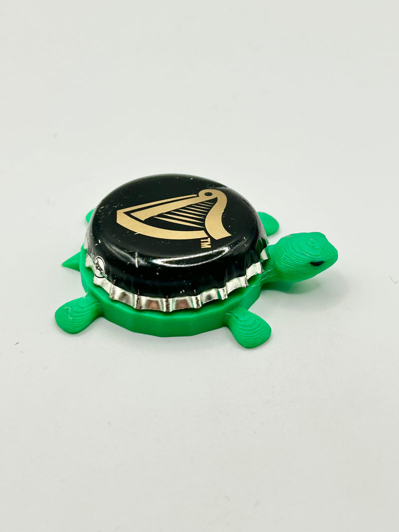 Guinness Harp (Black and Gold) - Bottle Cap Magnet Turtle Shell Shocked Art