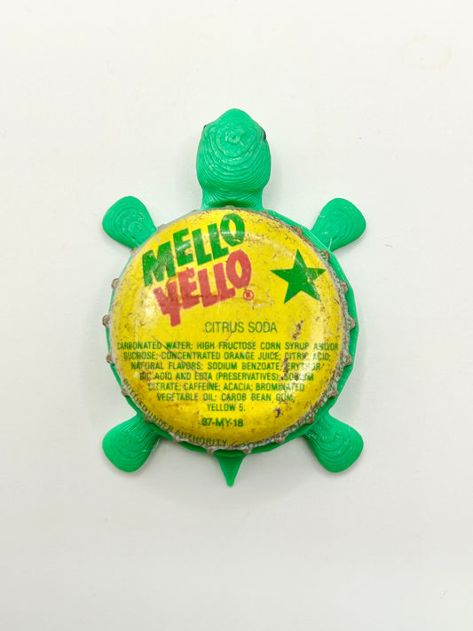 Mello Yello Citrus Soda (Star) - Bottle Cap Magnet Turtle