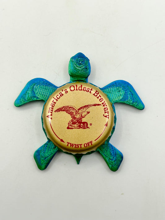 Yuengling Beer - Sea Turtle Bottle Cap Magnet Shell Shocked Art
