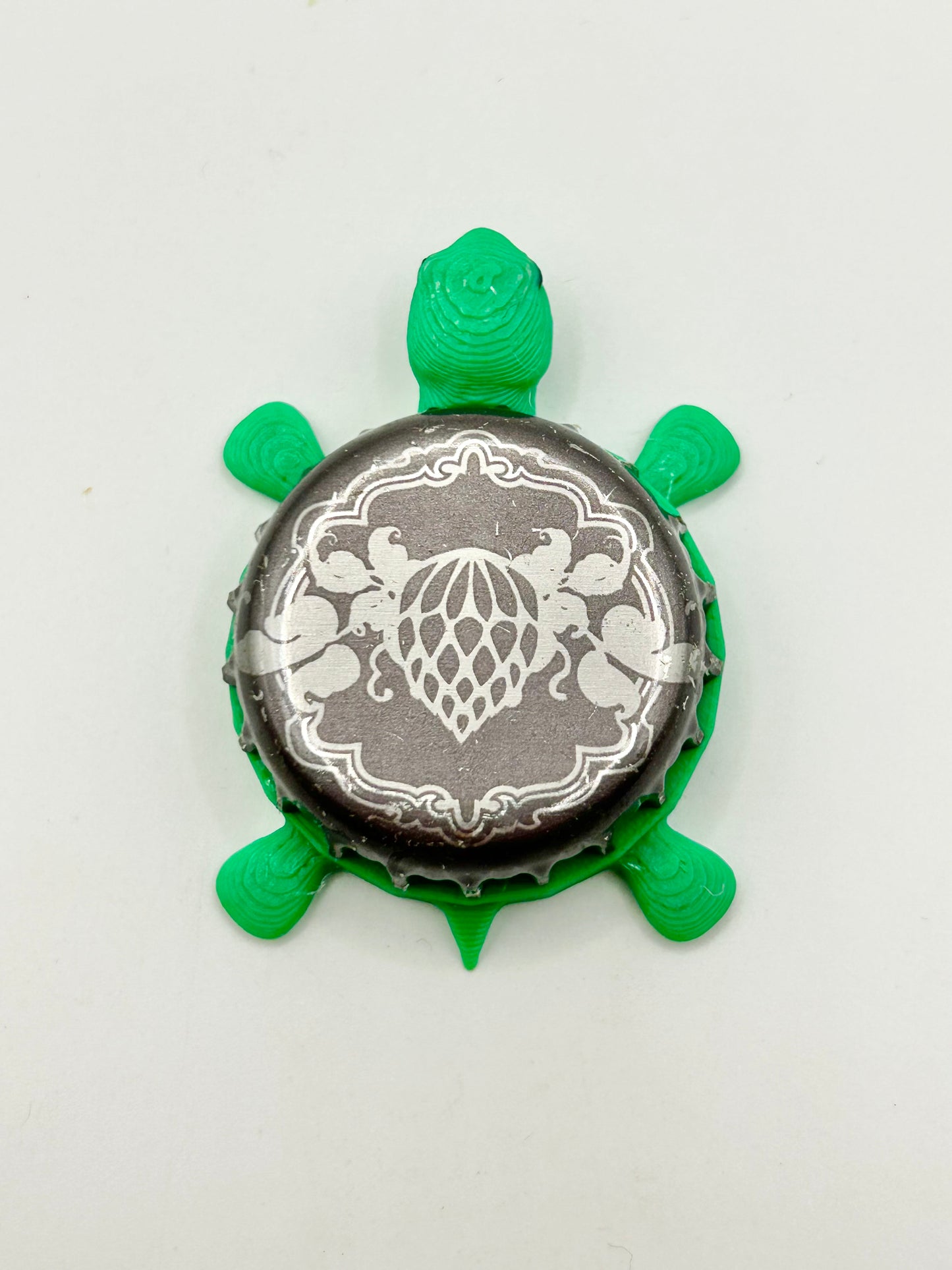 Wicked Weed (Silver) - Bottle Cap Magnet Turtle