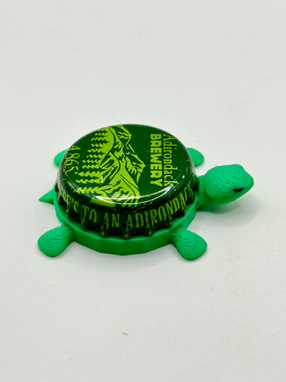 Adirondack Brewery (4,865 ft) - Bottle Cap Magnet Turtle Shell Shocked Art