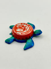 New Belgium - Sea Turtle Bottle Cap Magnet Shell Shocked Art