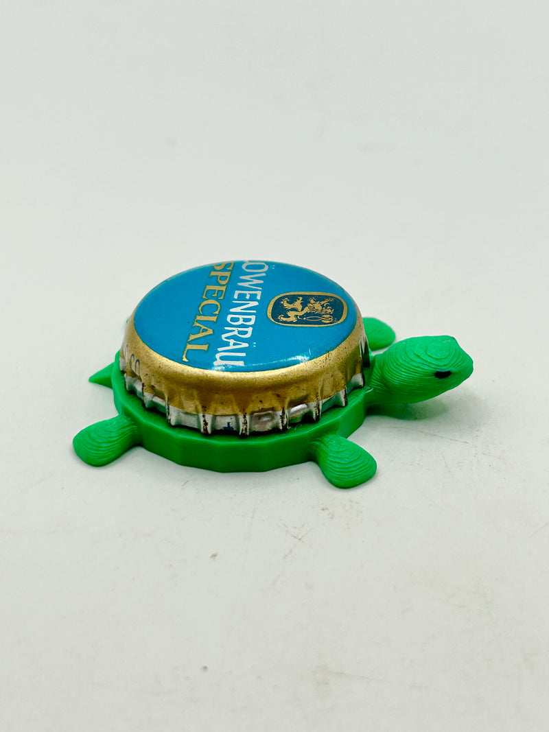 Lowenbrau Special - Bottle Cap Magnet Turtle Shell Shocked Art