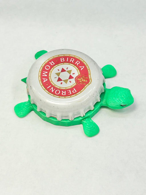 Peroni Roma Birra - Bottle Cap Magnet Turtle Shell Shocked Art