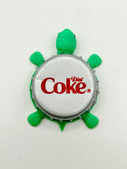 Diet Coke - Bottle Cap Magnet Turtle Shell Shocked Art