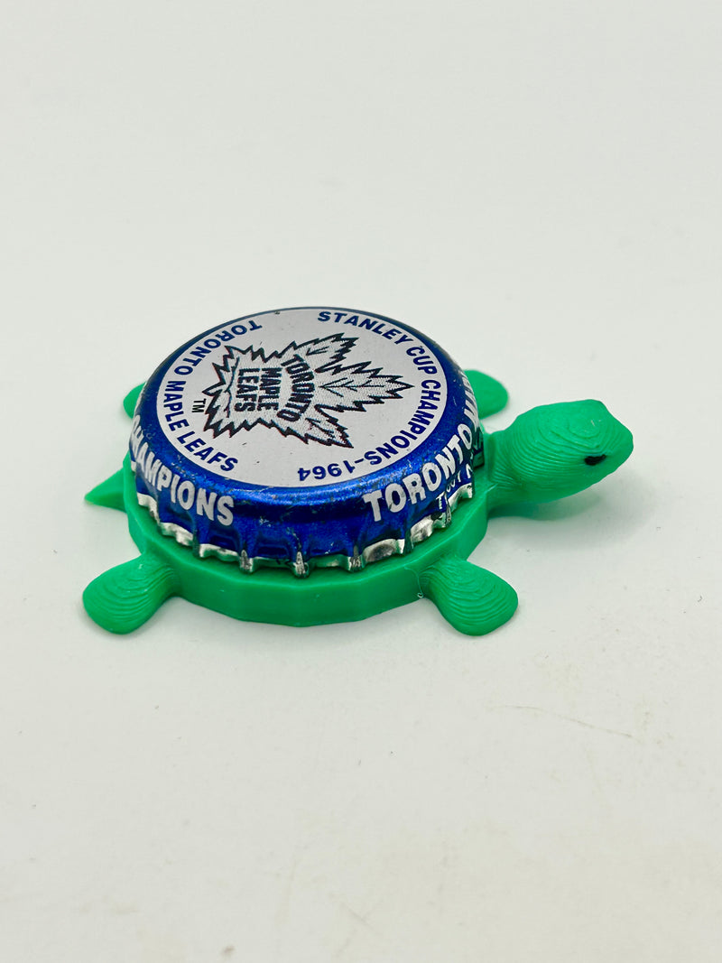 Toronto Maple Leafs Stanley Cup Champions (1964) - Bottle Cap Magnet Turtle Shell Shocked Art