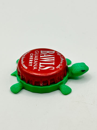 Bawls Guarana Cherry - Bottle Cap Magnet Turtle Shell Shocked Art