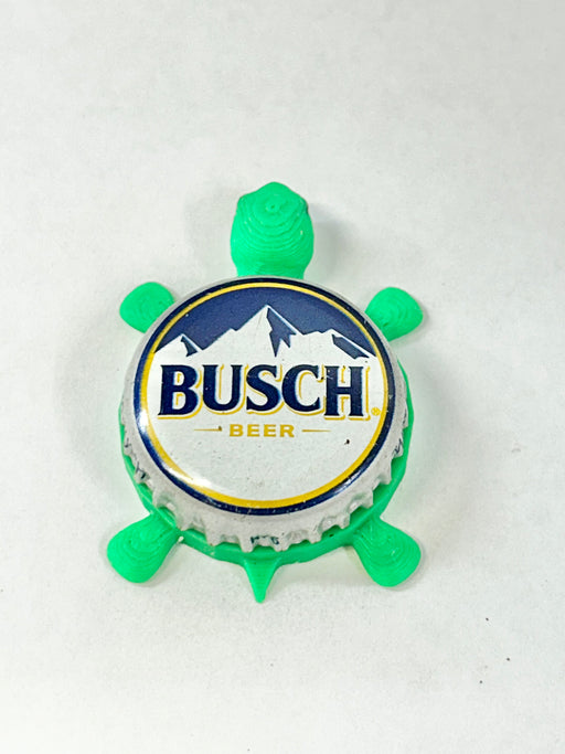 Busch Beer (Vintage) - Bottle Cap Magnet Turtle Shell Shocked Art