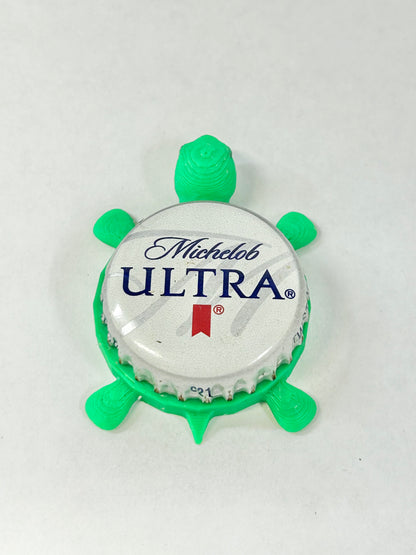 Michelob Ultra Bottle Cap Magnet Turtle Shell Shocked Art