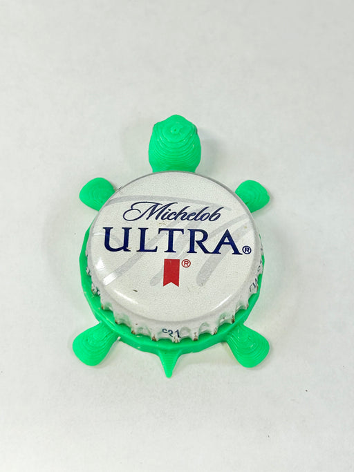 Michelob Ultra Bottle Cap Magnet Turtle Shell Shocked Art