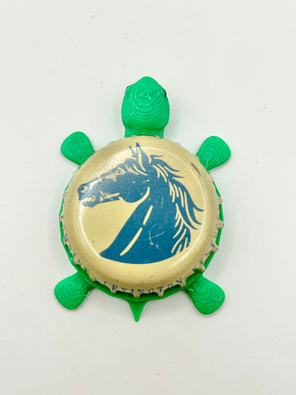 Lexington Brewing Co. (Beige) - Bottle Cap Magnet Turtle Shell Shocked Art