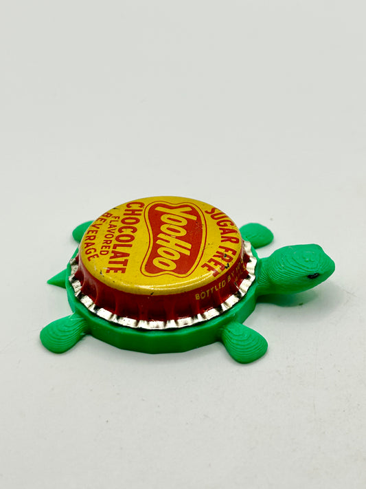 YooHoo Chocolate Beverage (Sugar Free) - Bottle Cap Magnet Turtle Shell Shocked Art