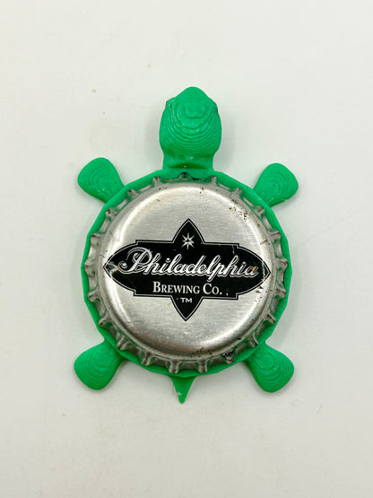 Philadelphia Brewing - Bottle Cap Magnet Turtle Shell Shocked Art