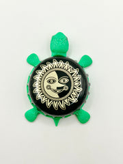 Midnight Sun Brewing - Bottle Cap Magnet Turtle Shell Shocked Art
