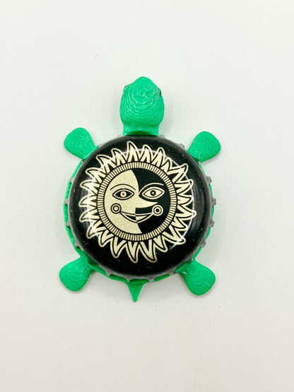 Midnight Sun Brewing - Bottle Cap Magnet Turtle Shell Shocked Art