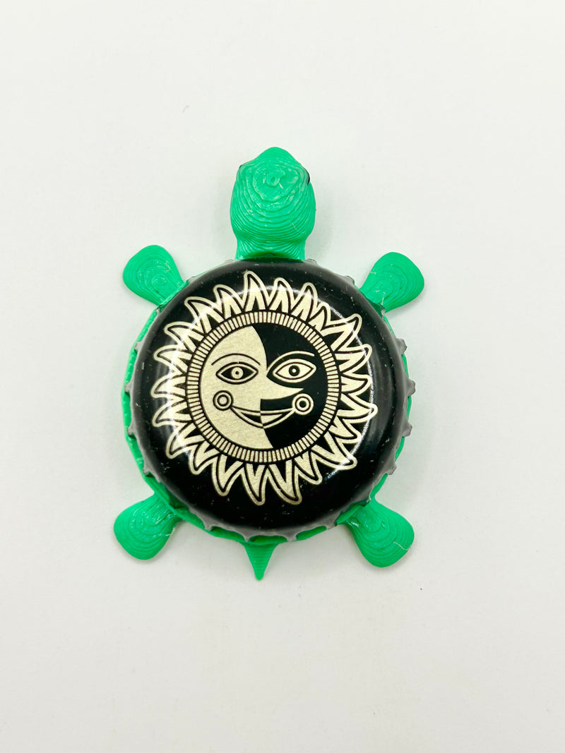 Midnight Sun Brewing - Bottle Cap Magnet Turtle Shell Shocked Art