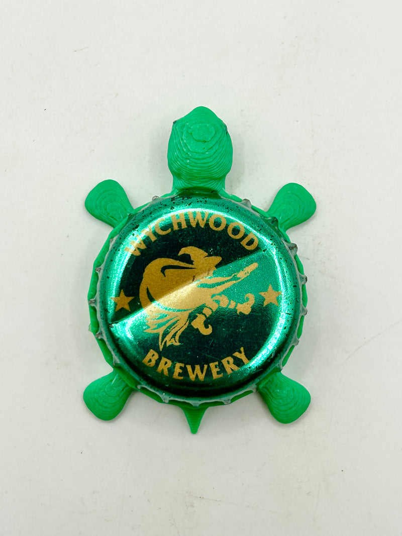 Wychwood Brewery (Green) - Bottle Cap Magnet Turtle Shell Shocked Art
