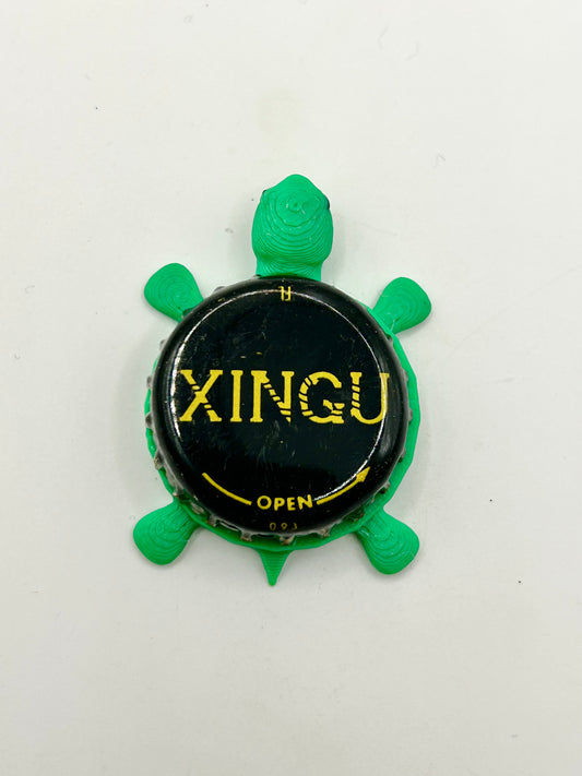 Xingu Black Beer (Brazil) - Bottle Cap Magnet Turtle