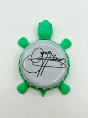 Gene Simmons Money Bag Soda - Bottle Cap Magnet Turtle Shell Shocked Art