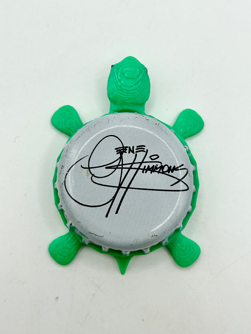 Gene Simmons Money Bag Soda - Bottle Cap Magnet Turtle Shell Shocked Art