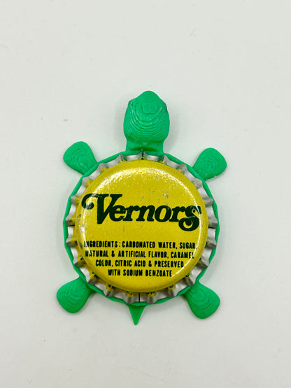 Vernors Soda - Bottle Cap Magnet Turtle Shell Shocked Art