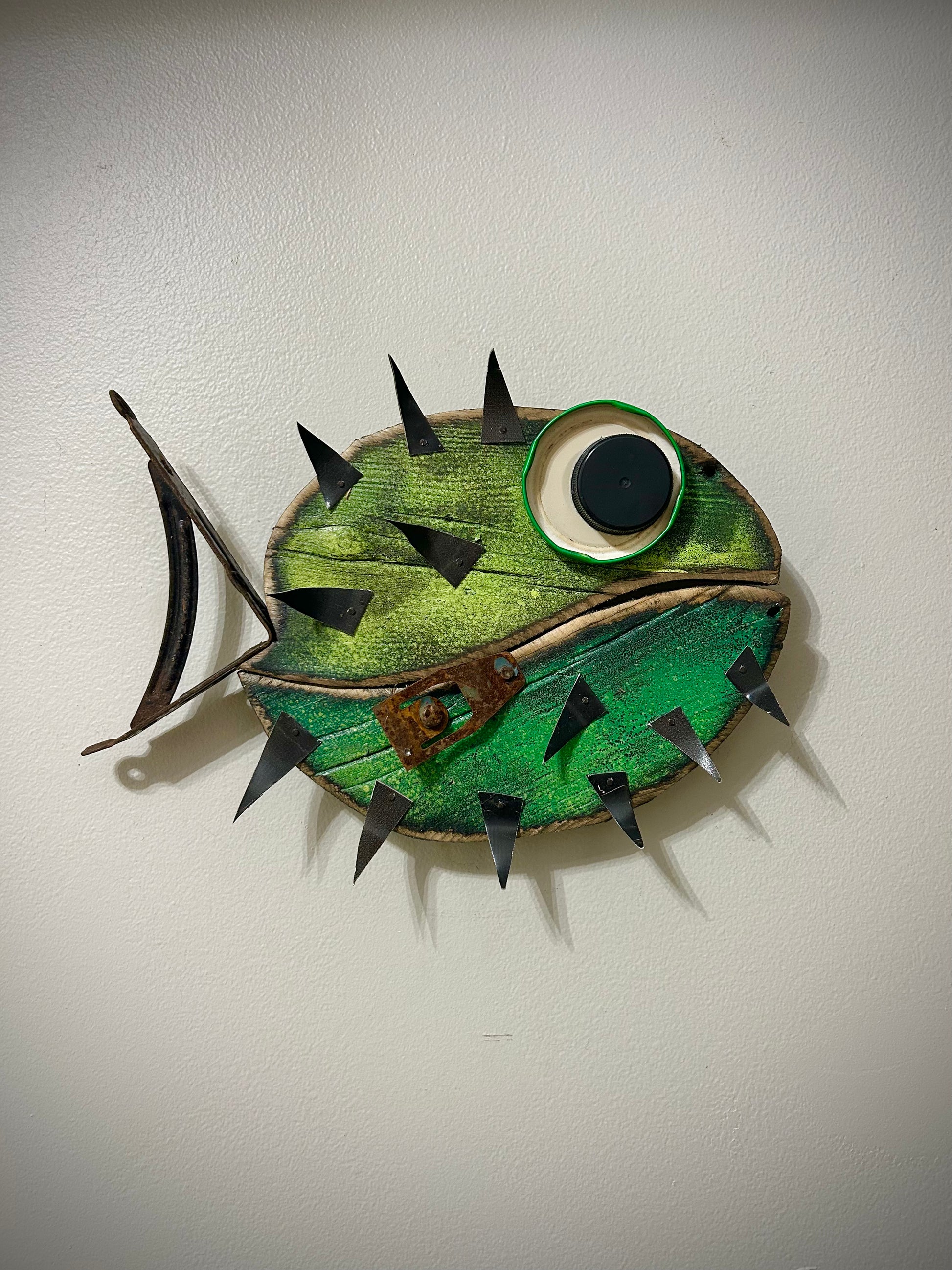 Spike the Pufferfish - Fish Wall Art (9” x 12”) Shell Shocked Art