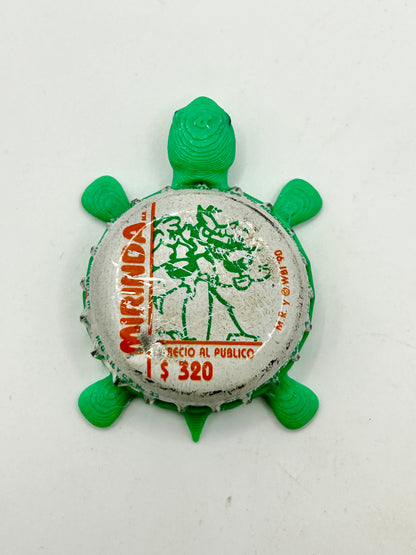 Mirinda Soda Taz (Vintage) - Bottle Cap Magnet Turtle Shell Shocked Art