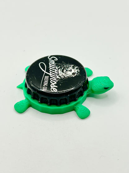 Smuttynose Brewing (Black and White) - Bottle Cap Magnet Turtle Shell Shocked Art