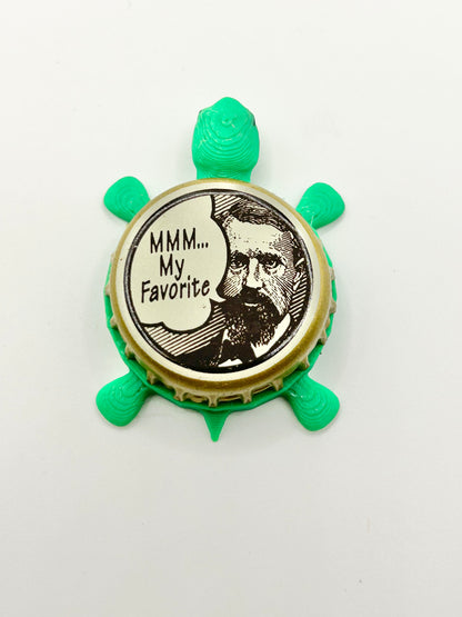 Blitz Weinhard Brewing (MMM.. My Favorite) - Bottle Cap Magnet Turtle Shell Shocked Art