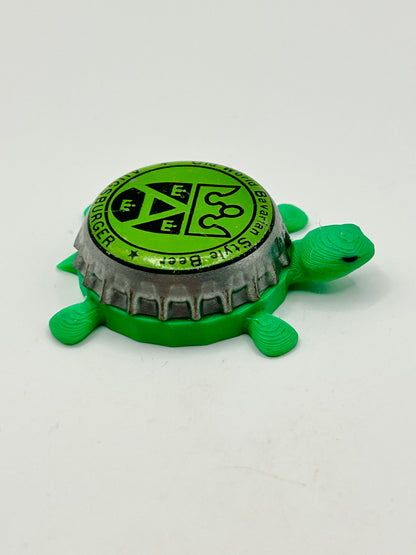 Augsburger (Green) - Bottle Cap Magnet Turtle Shell Shocked Art