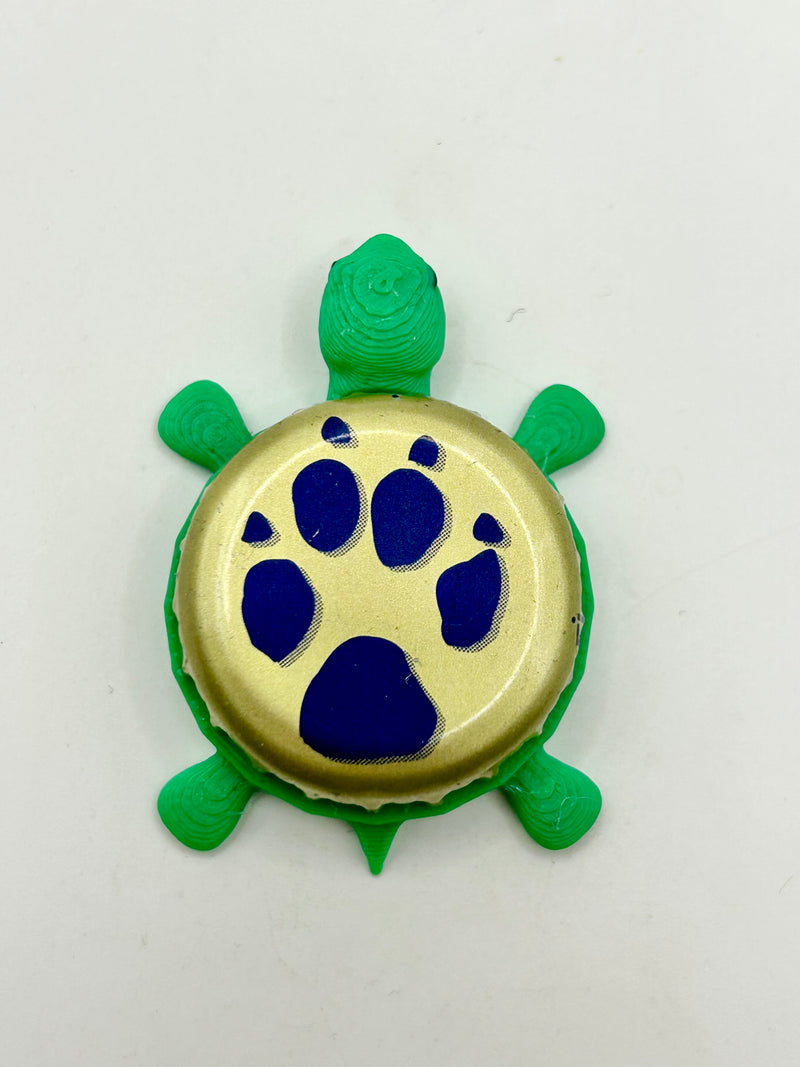 Sea Dog Brewing - Bottle Cap Magnet Turtle Shell Shocked Art