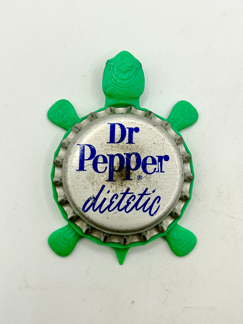 Diet Dr Pepper (Vintage) Bottle-Cap Magnet Turtle | Shell Shocked Art Shell Shocked Art