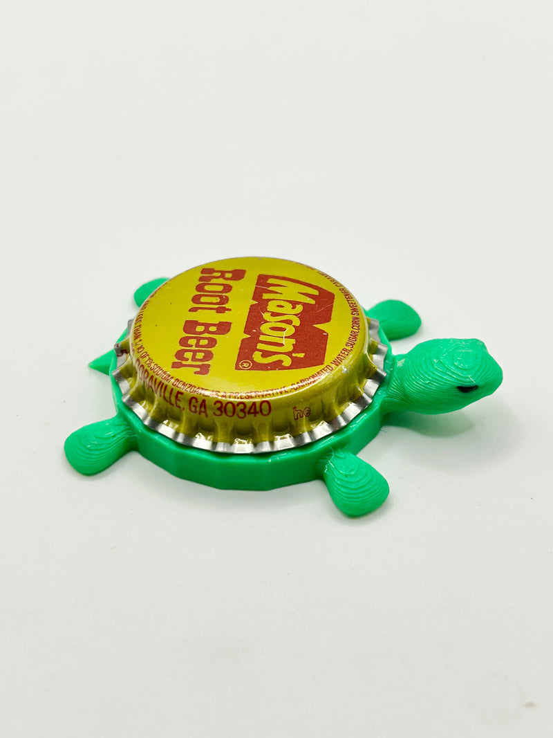 Mason’s Root Beer - Bottle Cap Magnet Turtle Shell Shocked Art
