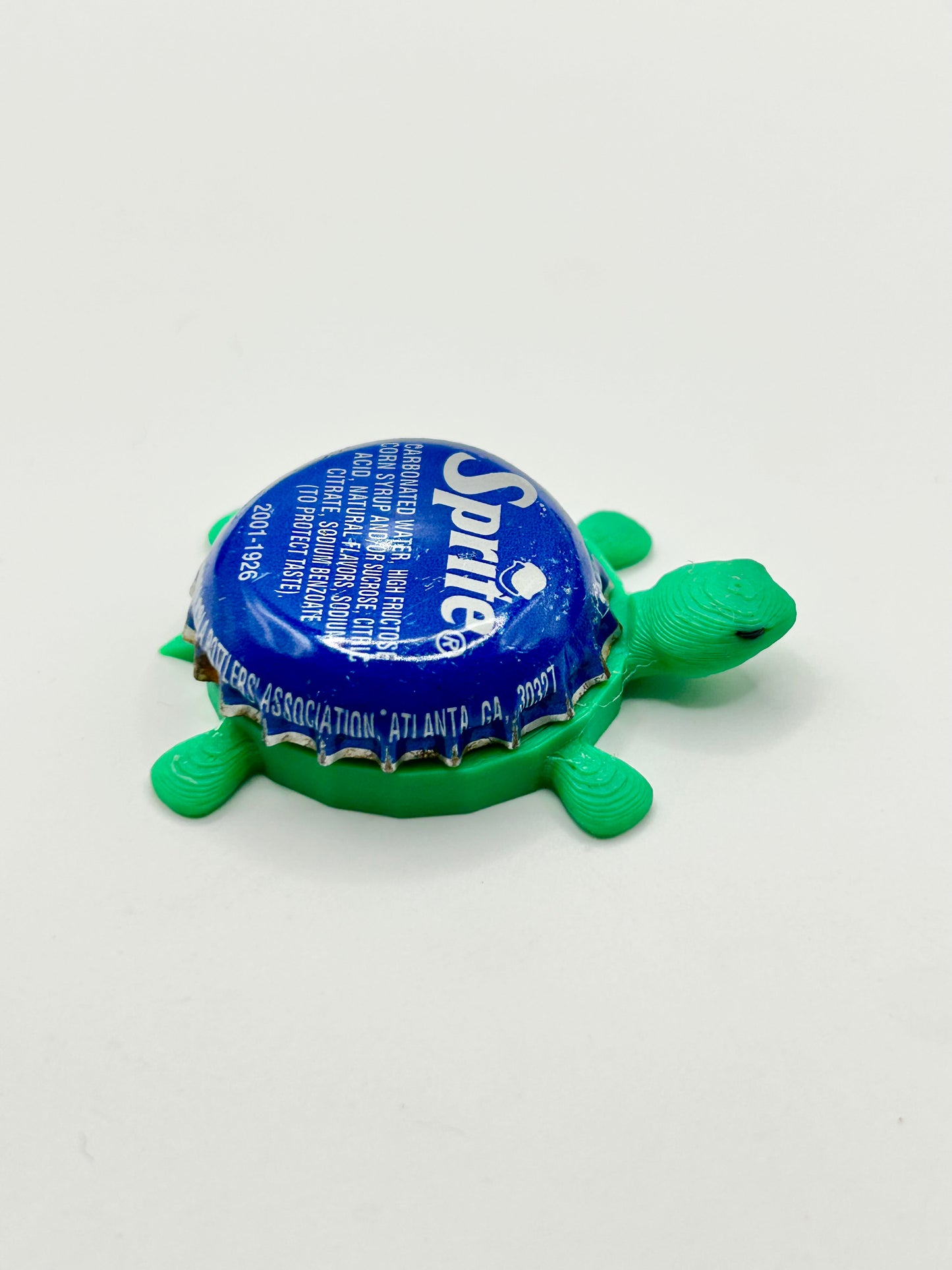 Sprite (Blue with Text) - Bottle Cap Magnet Turtle