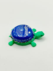 Sprite (Blue with Text) - Bottle Cap Magnet Turtle Shell Shocked Art