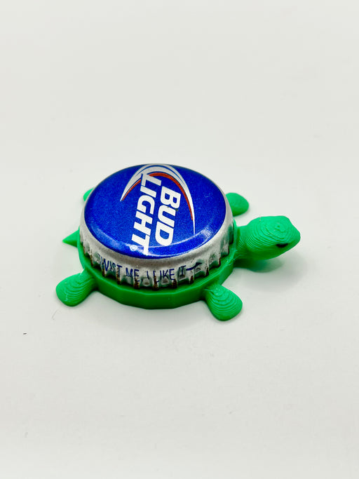 Bud Light (Blue Design) - Bottle Cap Magnet Turtle Shell Shocked Art