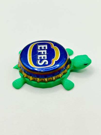 EFES Beer - Bottle Cap Magnet Turtle Shell Shocked Art