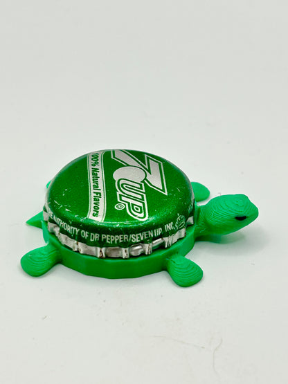7UP (Green) - Bottle Cap Magnet Turtle Shell Shocked Art