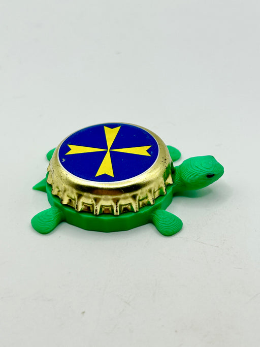 Stuttgarter Hofbrau - Bottle Cap Magnet Turtle Shell Shocked Art