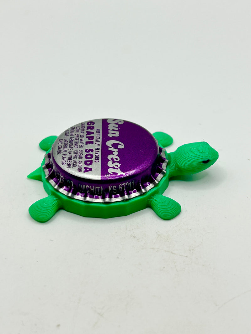 Suncrest Grape Soda - Bottle Cap Magnet Turtle Shell Shocked Art