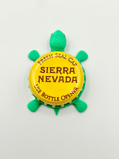 Sierra Nevada (Yellow Cap) - Bottle Cap Magnet Turtle Shell Shocked Art