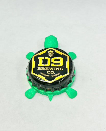 D9 Brewing - Bottle Cap Magnet Turtle Shell Shocked Art