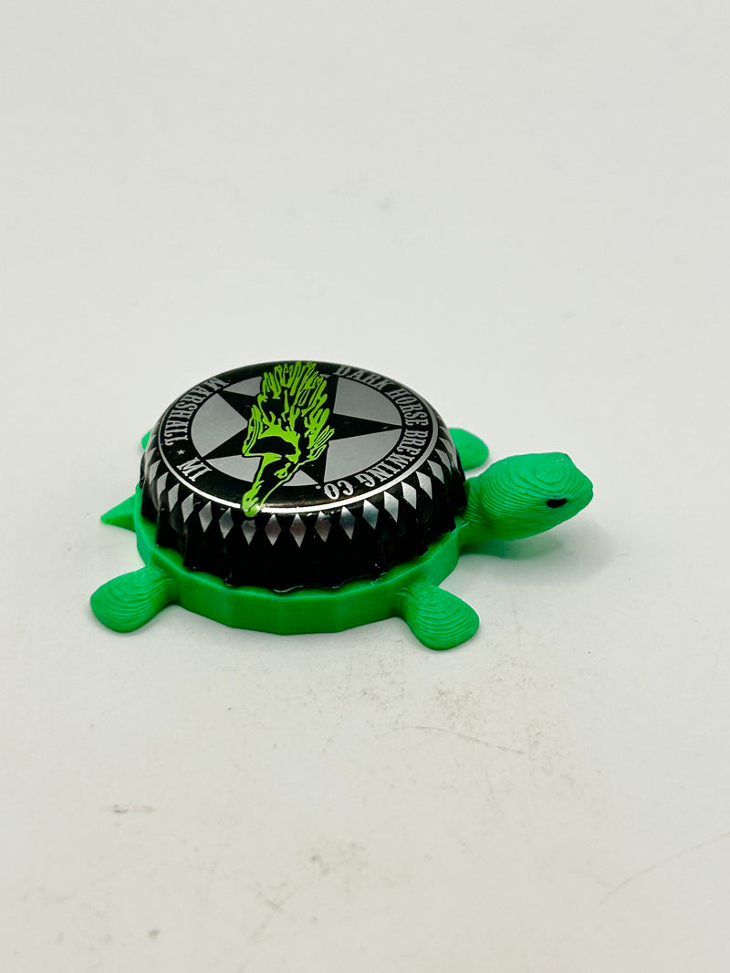 Dark Horse Brewing - Bottle Cap Magnet Turtle Shell Shocked Art