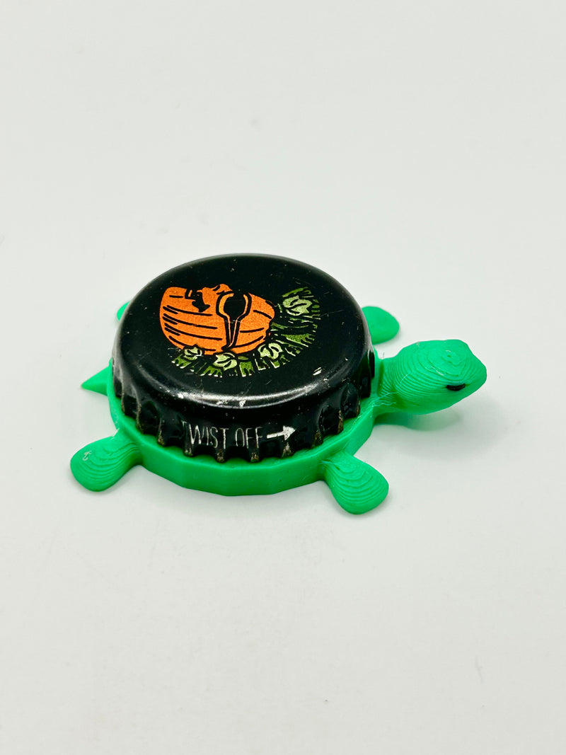 Shock Top Pumpkin Head - Bottle Cap Magnet Turtle Shell Shocked Art
