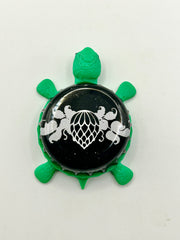 Wicked Weed (Black) - Bottle Cap Magnet Turtle Shell Shocked Art