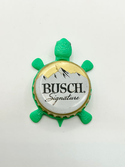 Busch Signature - Bottle Cap Magnet Turtle Shell Shocked Art