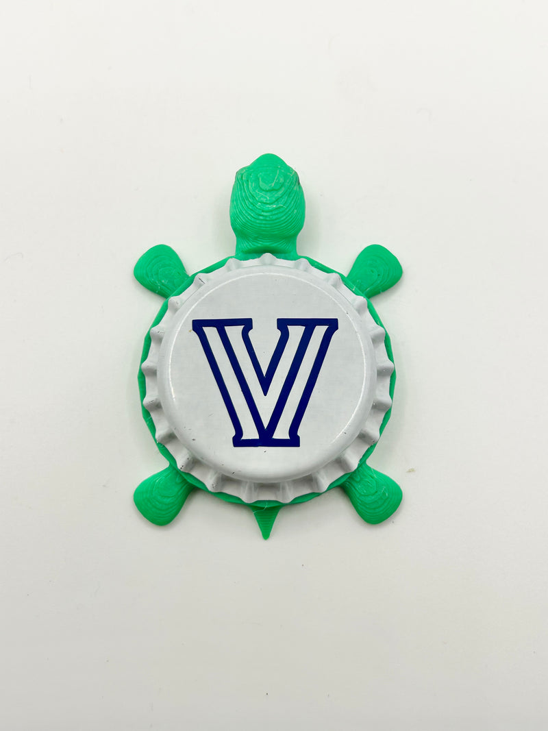 Villanova - Bottle Cap Magnet Turtle Shell Shocked Art